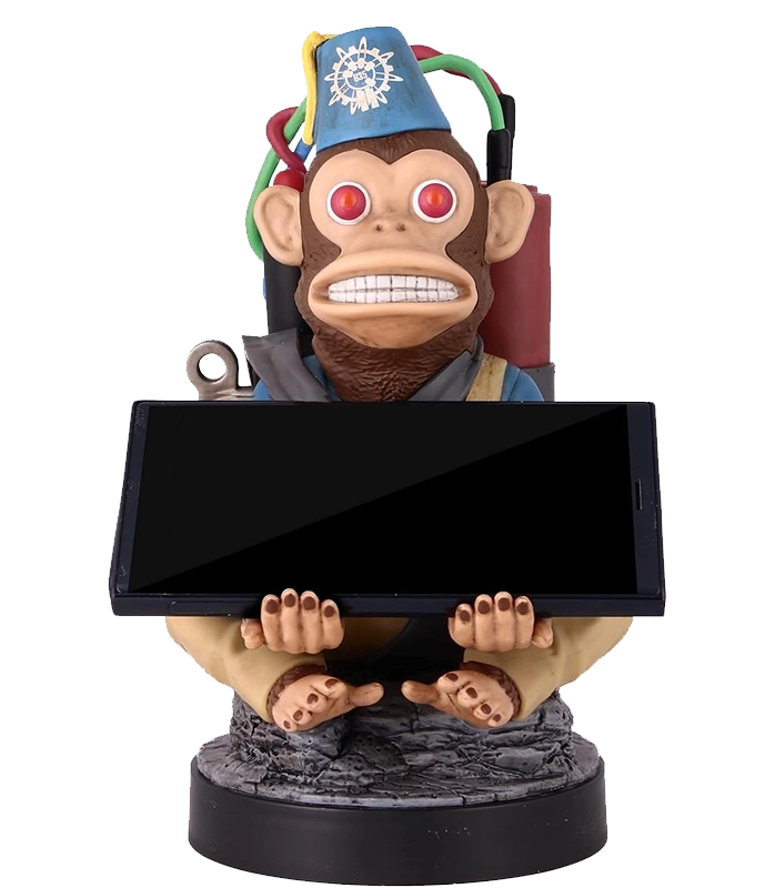 Monkeybomb - Original Mobile Phone & Gaming Controller Holder, Device Stand, Cable Guys, Licensed Figure